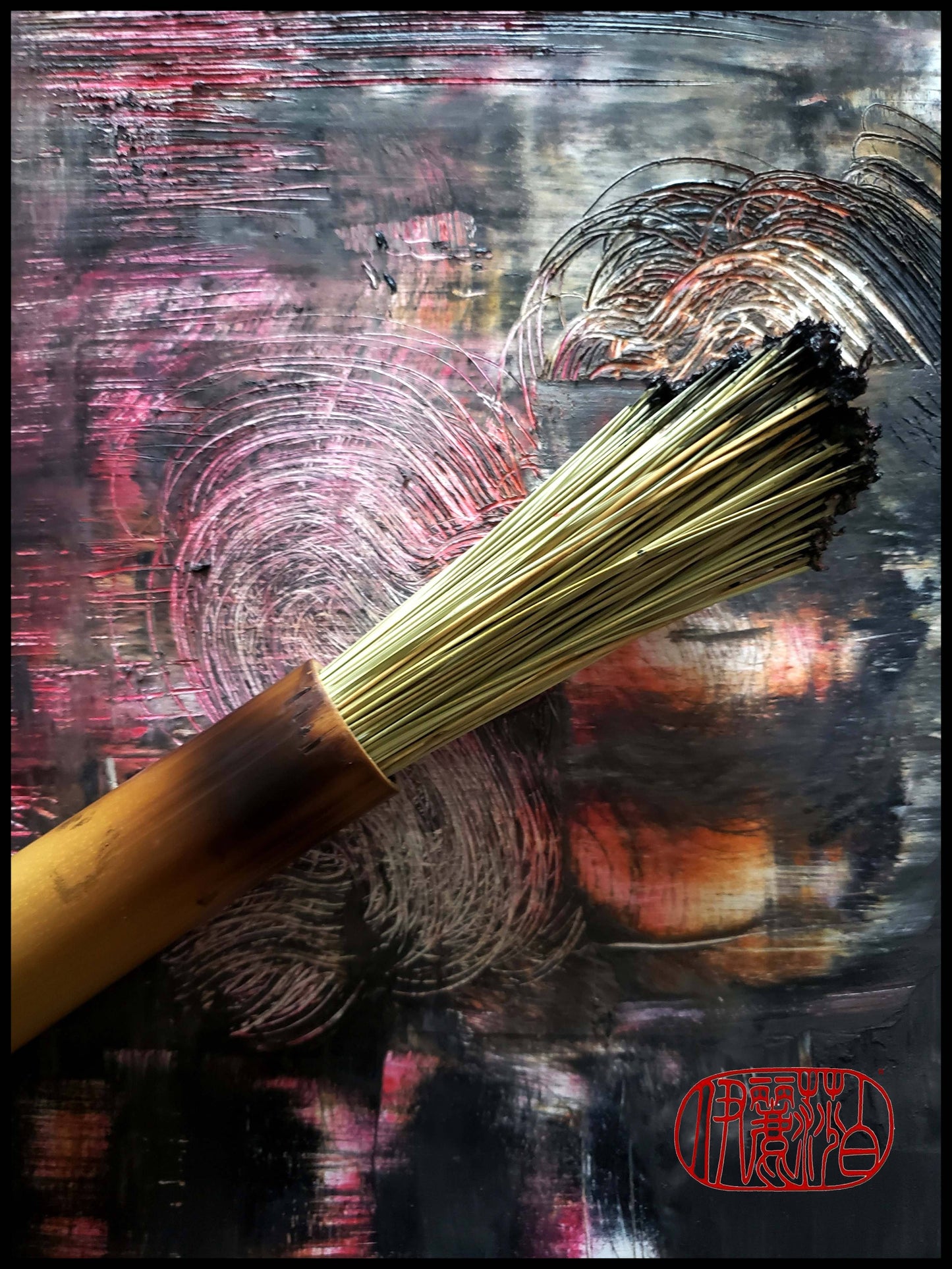 Short Slant Cold Wax Fiber Brush Art Supplies Elizabeth Schowachert Art