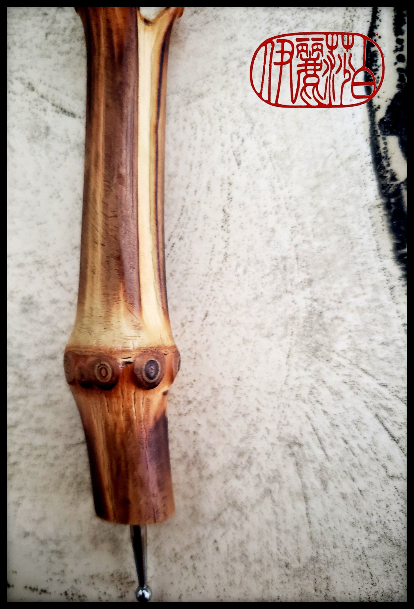 Steel Ball Stylus For Embossing & Clay Sculpting with Bamboo Root Handle - Elizabeth Schowachert Art