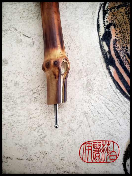 Steel Ball Stylus For Embossing & Clay Sculpting with Bamboo Root Handle - Elizabeth Schowachert Art