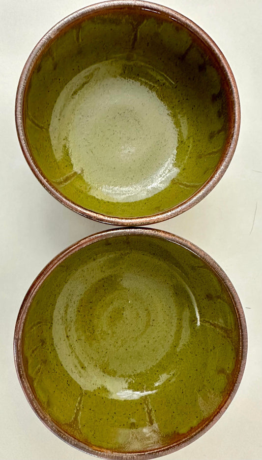 Stoneware 2-Piece Bowl Set Ceramic & Pottery Glazes Elizabeth Schowachert Art