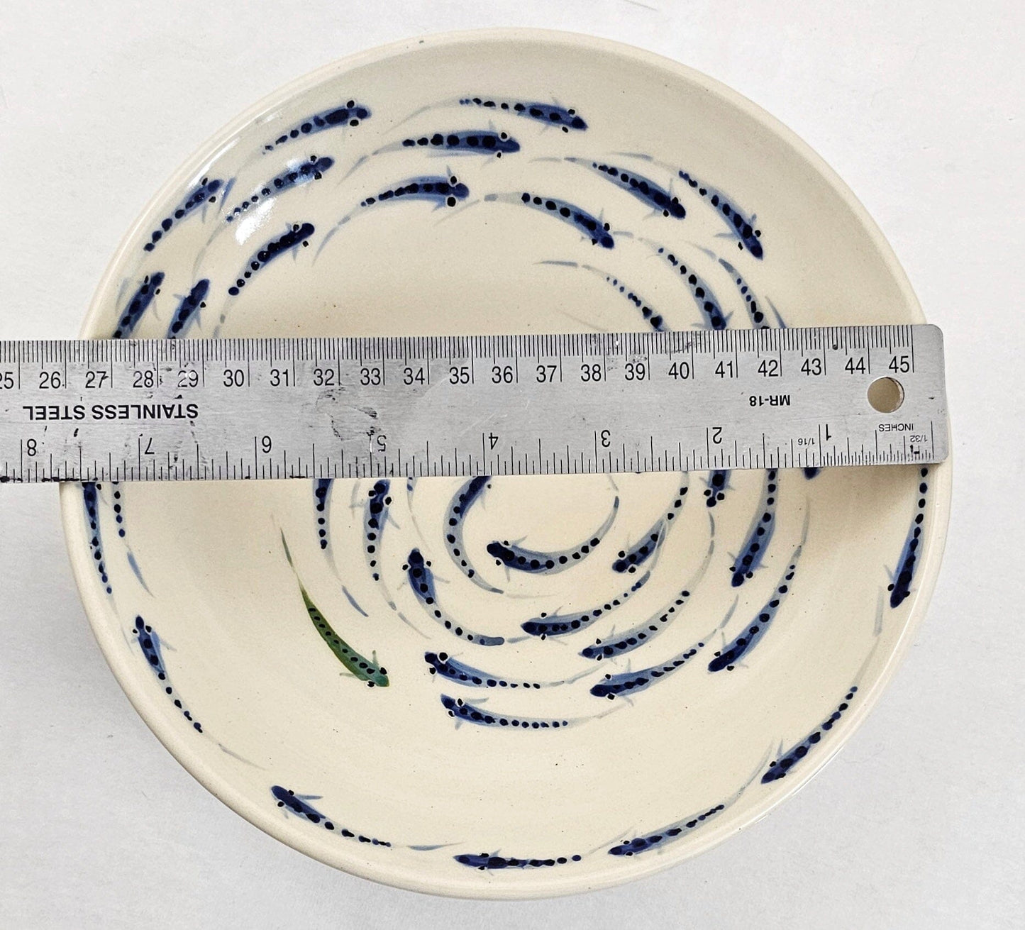 Stoneware Bowl with Schooling Fish: Crafted by Kim and Elizabeth Coffee Mug Elizabeth Schowachert Art