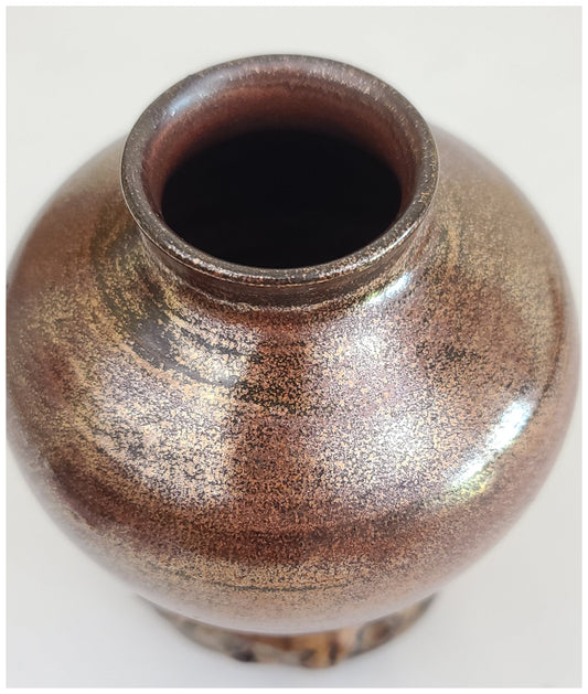 Stoneware Copper Metallic Vase Ceramic & Pottery Glazes Elizabeth Schowachert Art