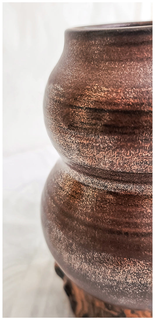 Stoneware Copper Metallic Vase Ceramic & Pottery Glazes Elizabeth Schowachert Art