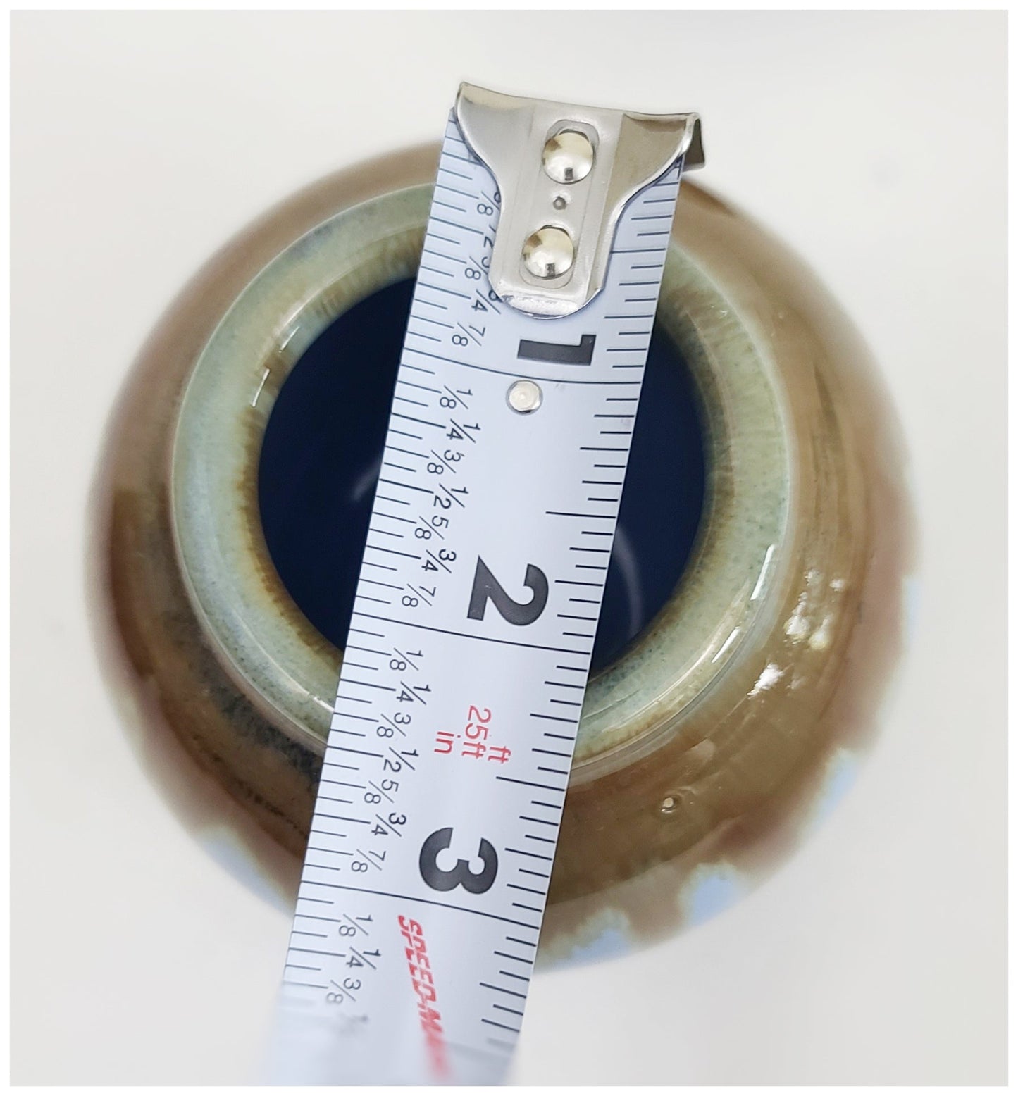 Stoneware Vase With Brown and Blue Highlights Ceramic & Pottery Glazes Elizabeth Schowachert Art