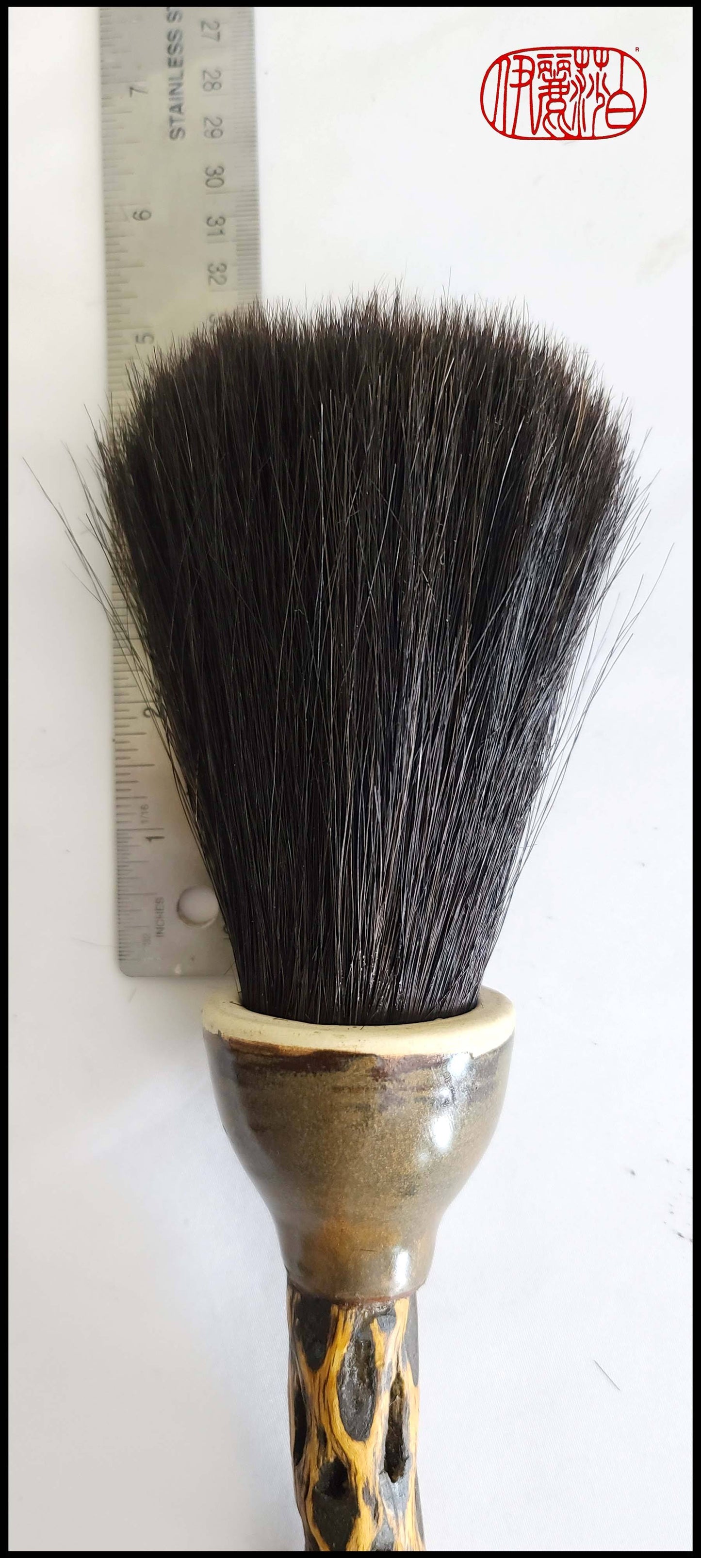 Sumi-e Paint Brush with 12" inch Cholla Cactus Skeleton Handle Art Supplies Elizabeth Schowachert Art