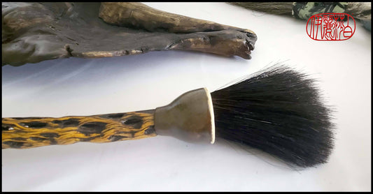 Sumi-e Paint Brush with 12" inch Cholla Cactus Skeleton Handle Art Supplies Elizabeth Schowachert Art