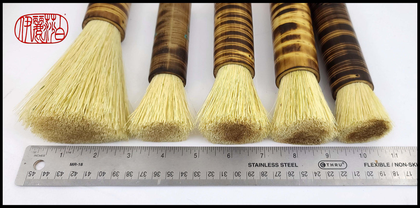 Tampico Fiber Paintbrush with Bamboo Handle Art Supplies Elizabeth Schowachert Art