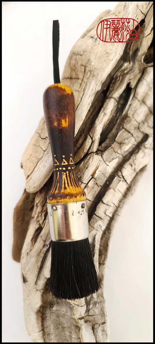 Vintage Boar Bristle Paintbrush With Hardwood Handle Elizabeth Schowachert Art