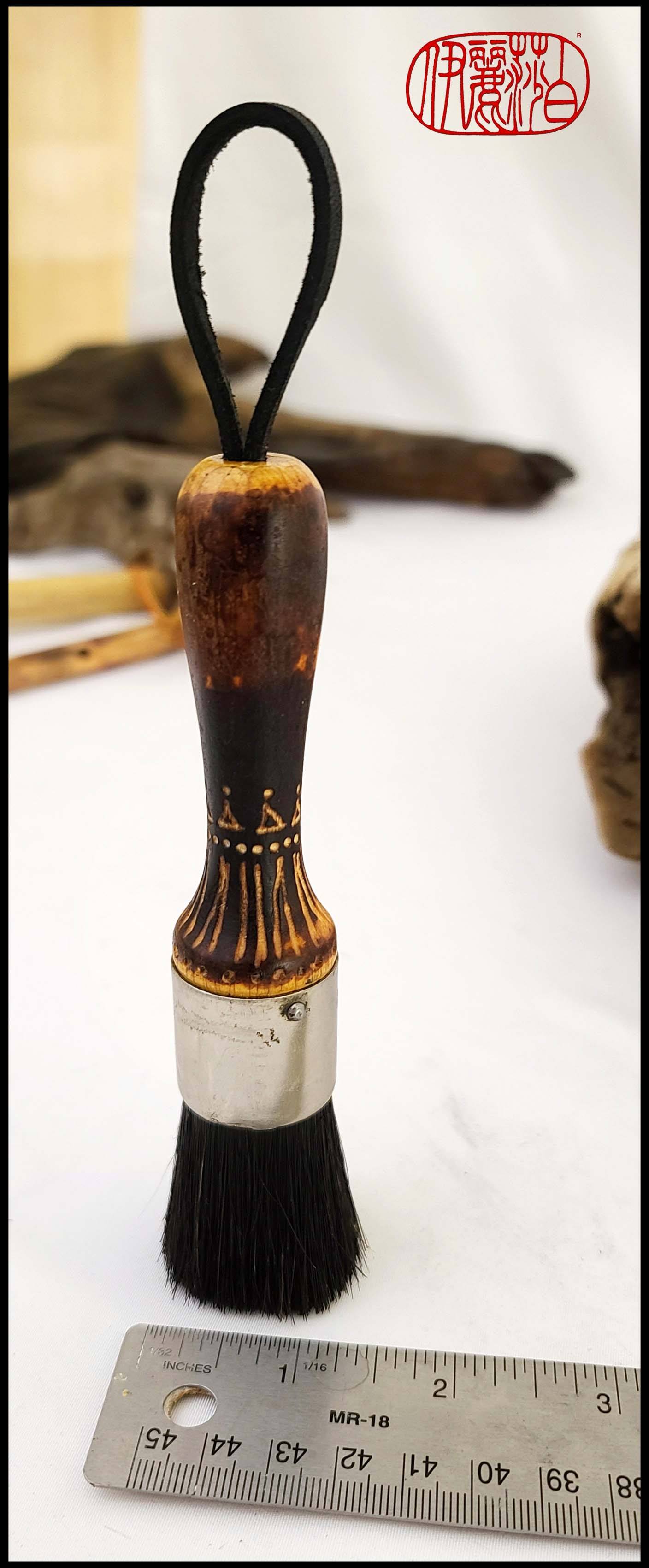 Vintage Boar Bristle Paintbrush With Hardwood Handle Elizabeth Schowachert Art