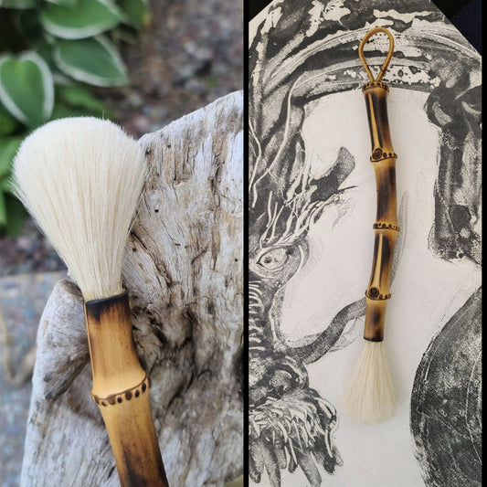 White Goat Hair Sumi-e Paint Brush #1 Art Supplies Elizabeth Schowachert Art