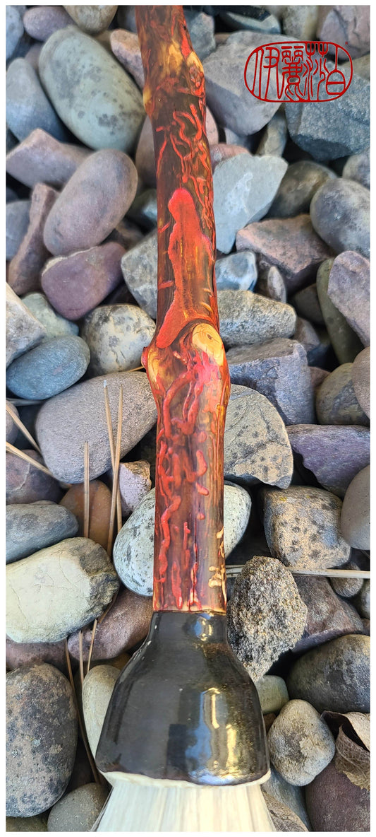 White Goat Hair Sumi-e Paint Brush #2 Art Supplies Elizabeth Schowachert Art