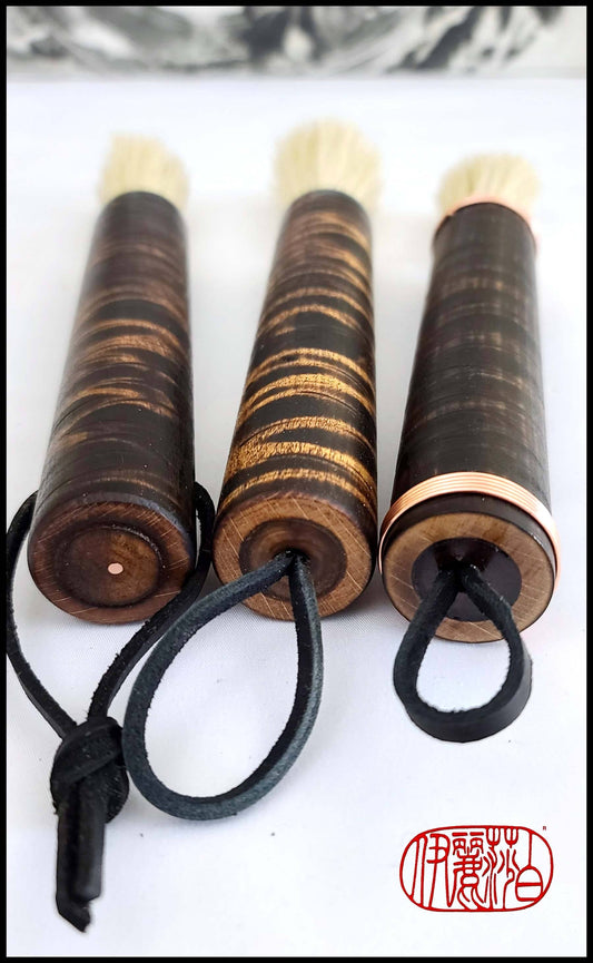 White Horsehair Brushes with Vintage Quill Bobbin Handle Art & Crafting Tool Accessories Elizabeth Schowachert Art