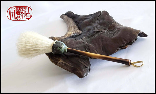 White Horsehair Sumi-e Paint Brush with Ceramic Ferrule Art Supplies Elizabeth Schowachert Art