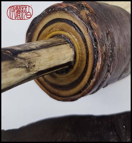 White Horsehair Sumi-e Paint Brush with Driftwood Handle Art Supplies Elizabeth Schowachert Art