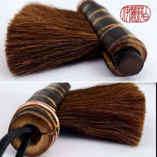 Wide Horsehair Paintbrush with Bamboo Handle Art Supplies Elizabeth Schowachert Art