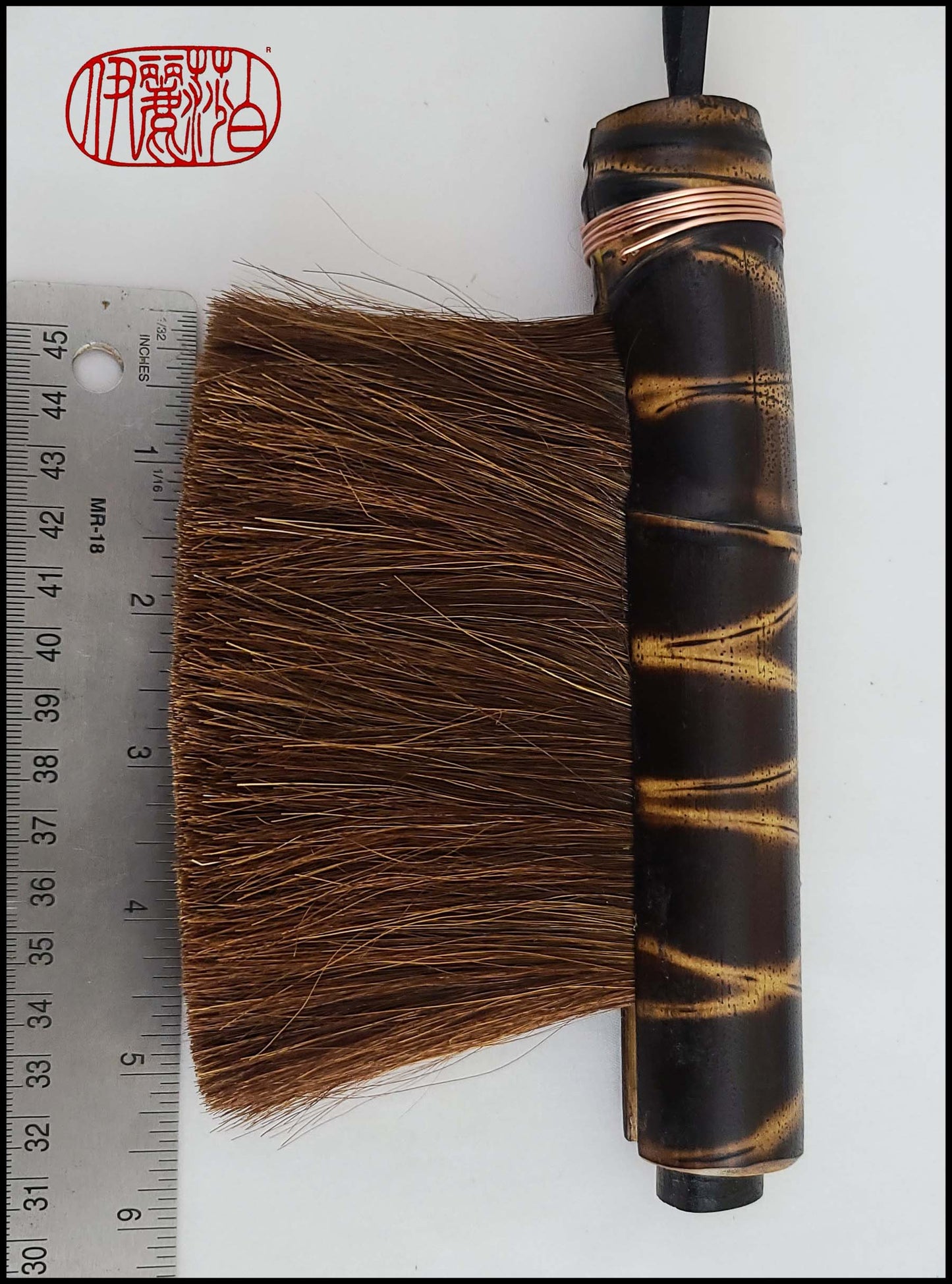 Wide Horsehair Paintbrush with Bamboo Handle Art Supplies Elizabeth Schowachert Art