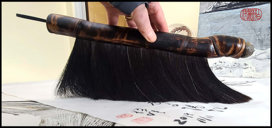 Wide Horsehair Paintbrush with Bamboo Handle WSB #102 Art Supplies Elizabeth Schowachert Art