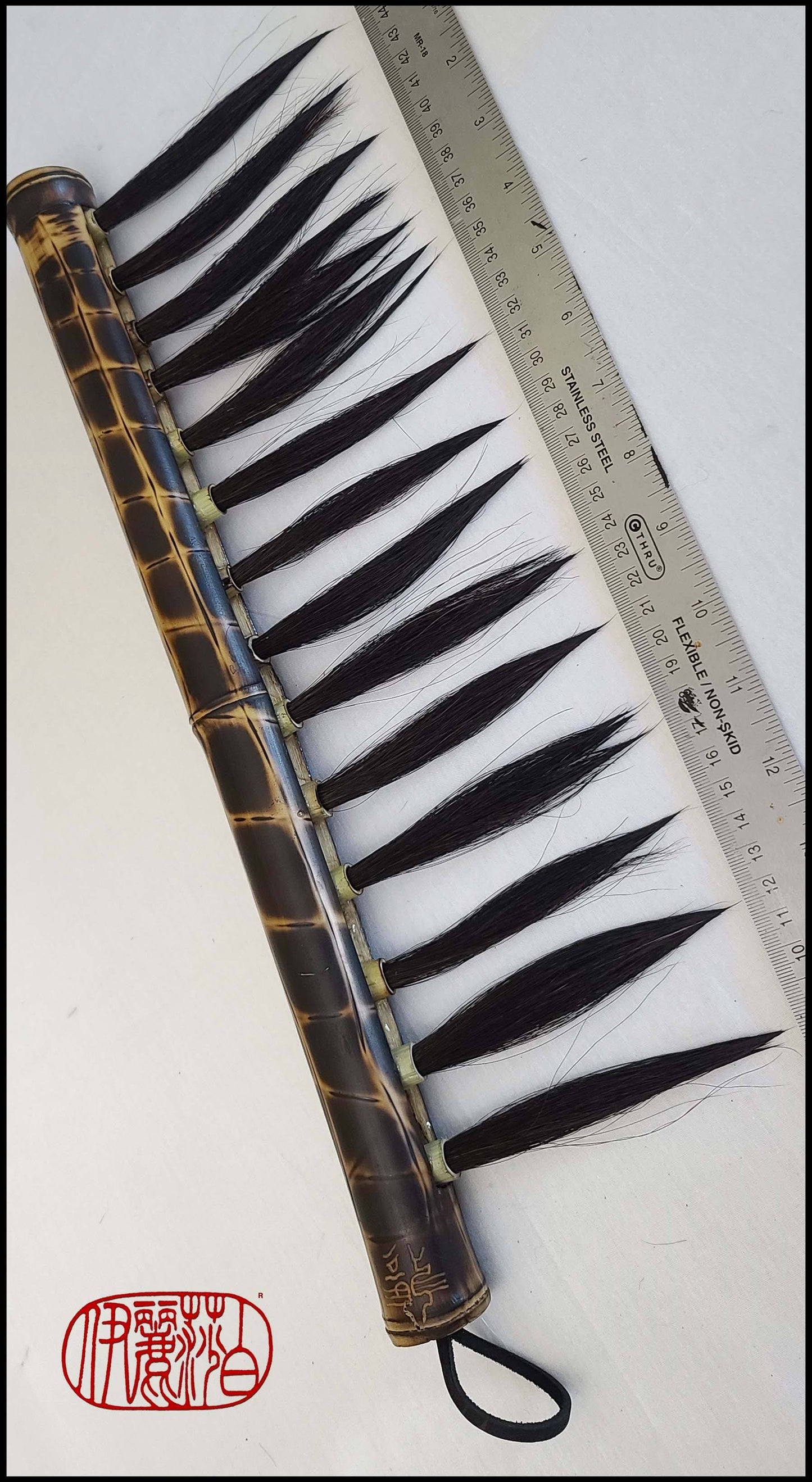 Wide Multi-Bristle Horsehair Paintbrush with Bamboo Handle WSB #102 Art Supplies Elizabeth Schowachert Art