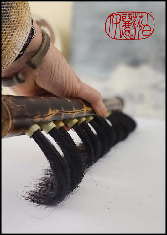 Wide Multi-Bristle Horsehair Paintbrush with Bamboo Handle WSB #102 Art Supplies Elizabeth Schowachert Art