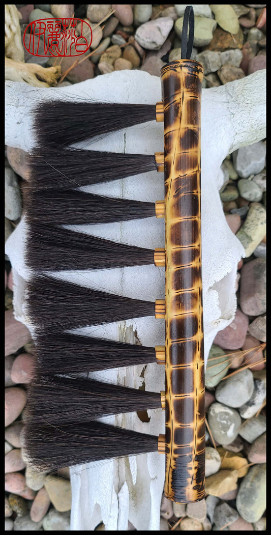 Wide Multi-Bristle Horsehair Paintbrush with Bamboo Handle WSB #103 Art Supplies Elizabeth Schowachert Art