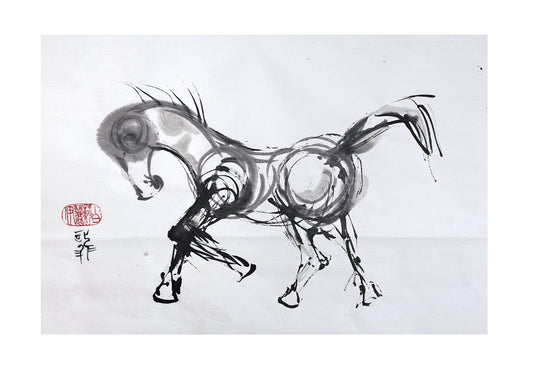 "Wild 3" Ink on Paper Original Artwork Fine Art ink painting Elizabeth Schowachert Art