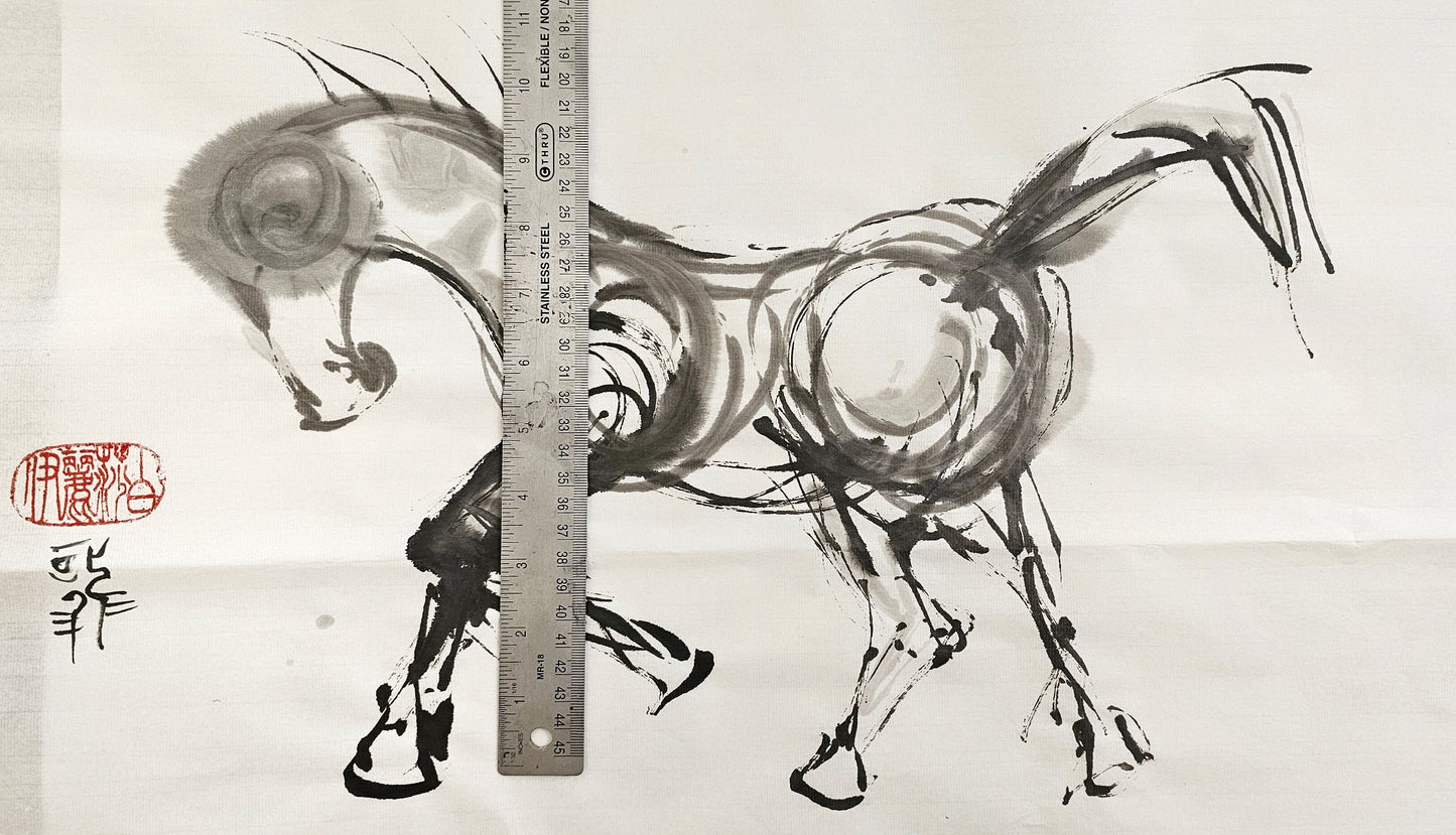 "Wild 3" Ink on Paper Original Artwork Fine Art ink painting Elizabeth Schowachert Art