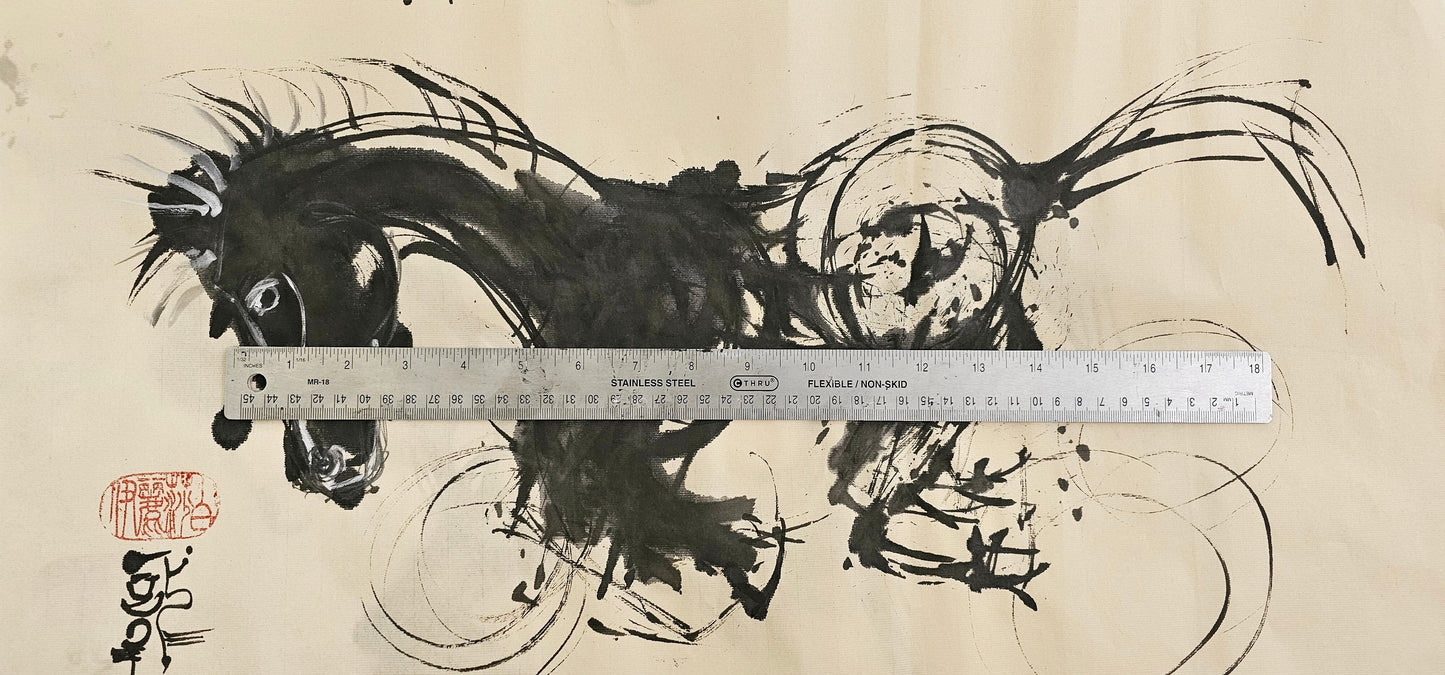 "Wild 5" Ink on Paper Original Artwork Fine Art ink painting Elizabeth Schowachert Art