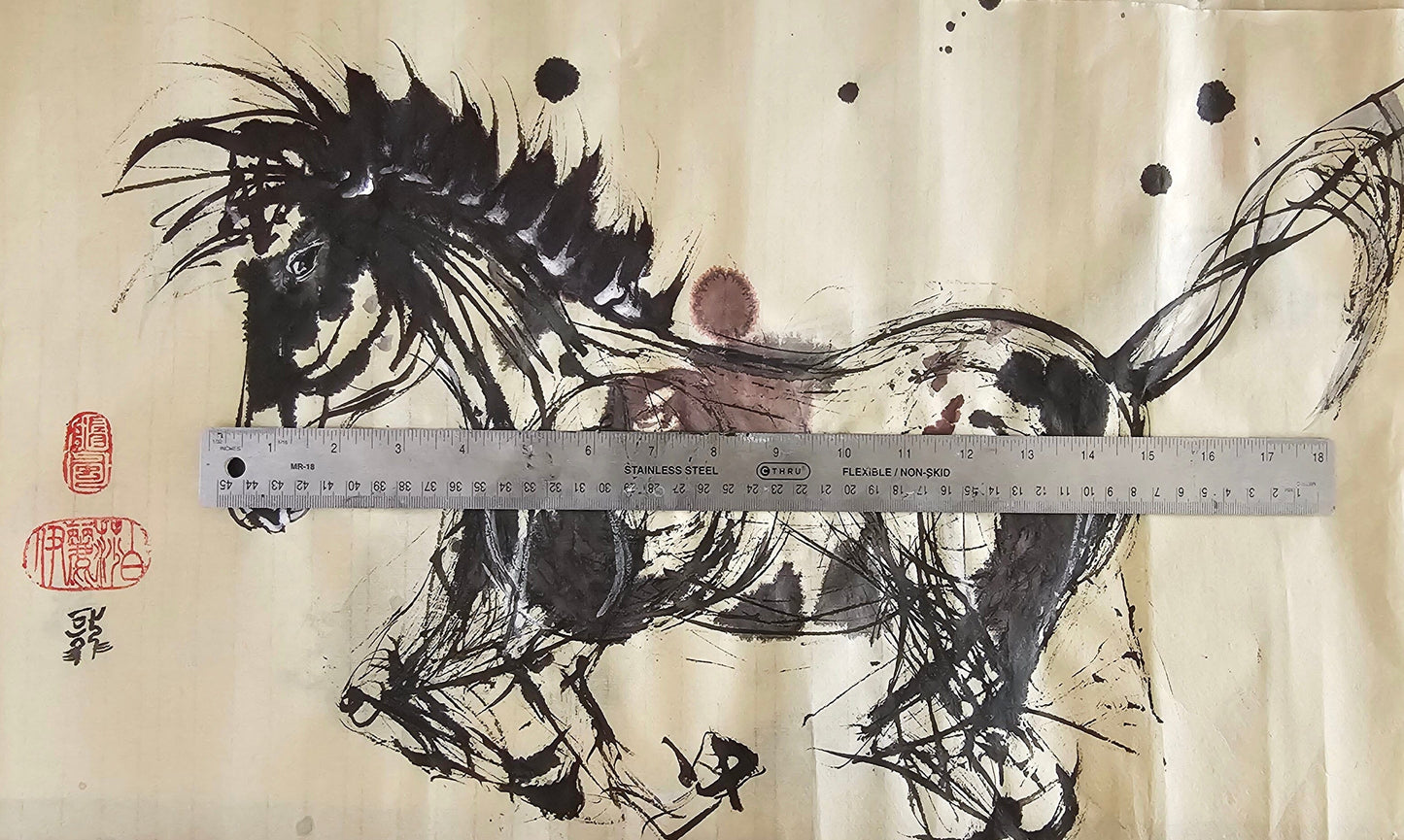 "Wild 8" Ink on Paper Original Artwork Fine Art ink painting Elizabeth Schowachert Art