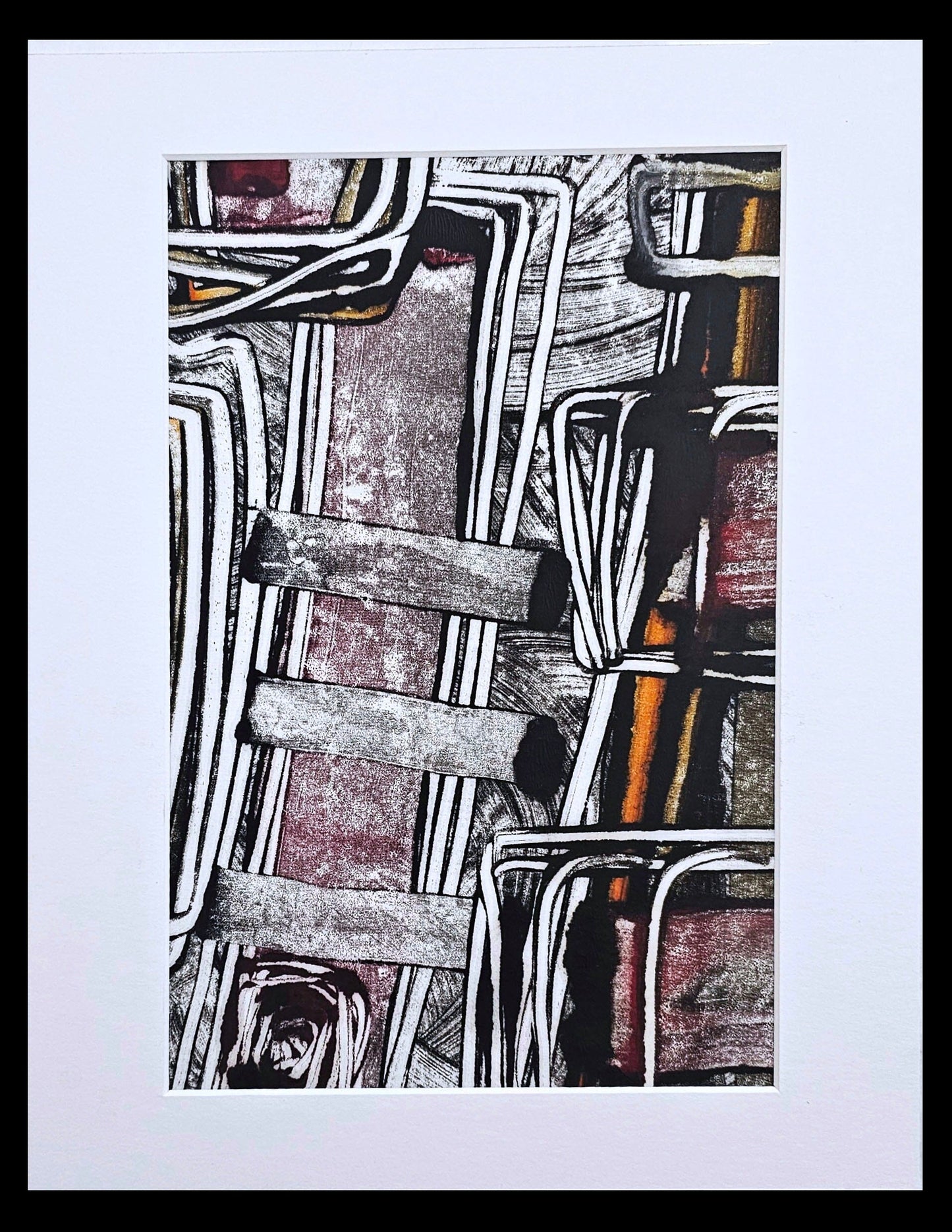 11X14" Diptych Encaustic Monotype - "Valley Whispers" Artwork Elizabeth Schowachert Art