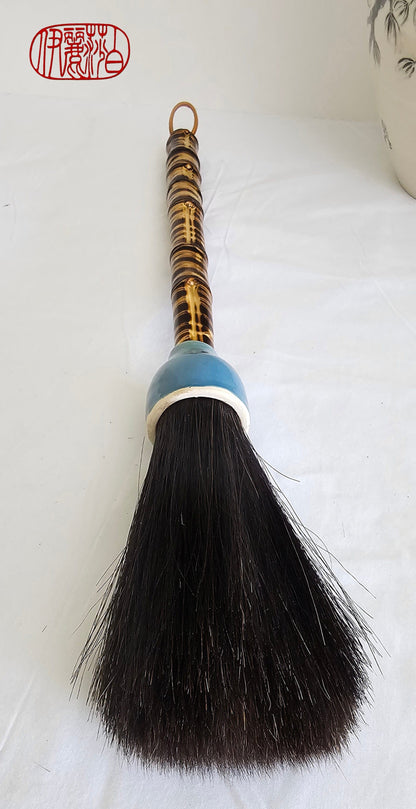 5" Black Horsehair Sumi-e Paint Brush With Ceramic Ferrule Paint Brush Elizabeth Schowachert Art