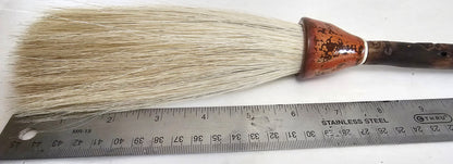 6.5" White Horsehair Sumi-e Paint Brush With Ceramic Ferrule Art Supplies Elizabeth Schowachert Art