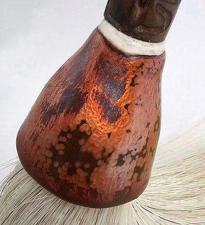 6.5" White Horsehair Sumi-e Paint Brush With Ceramic Ferrule Art Supplies Elizabeth Schowachert Art