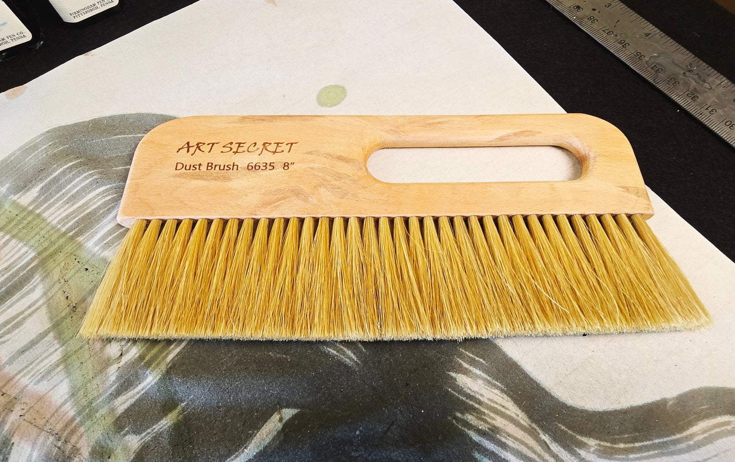 8" Flat Horsehair Brush Paintbrush n/a