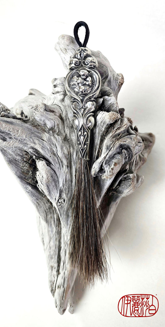 Antique Cherub 925 Sterling Ink Brush Paintbrushes Elizabeth Schowachert Art