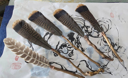 Artisan Feather Brushes – Single Feather Brushes Elizabeth Schowachert Art