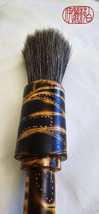 Bamboo Handled Sumi-e Brush with Premium Mixed Horsehair Paint Brush Elizabeth Schowachert Art