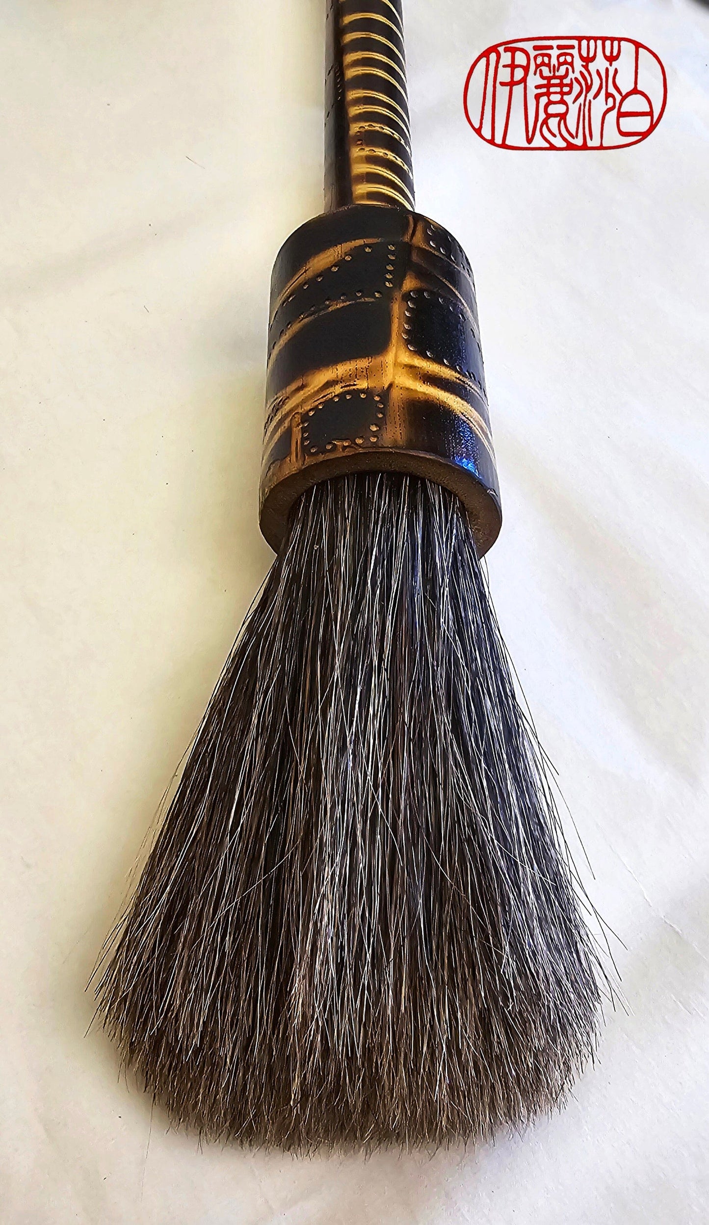 Bamboo Handled Sumi-e Brush with Premium Mixed Horsehair Paint Brush Elizabeth Schowachert Art