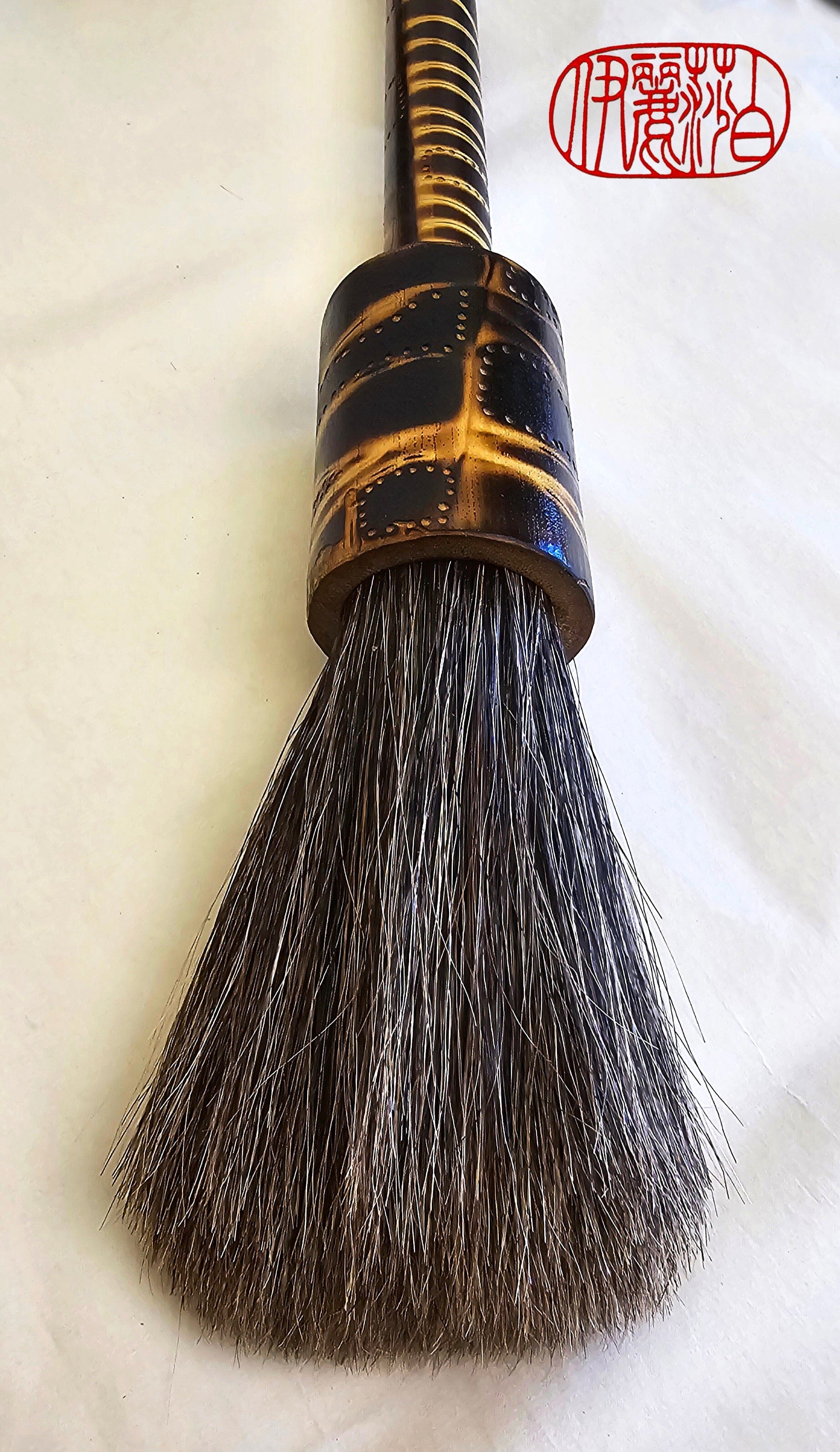 Bamboo Handled Sumi-e Brush with Premium Mixed Horsehair Paint Brush Elizabeth Schowachert Art