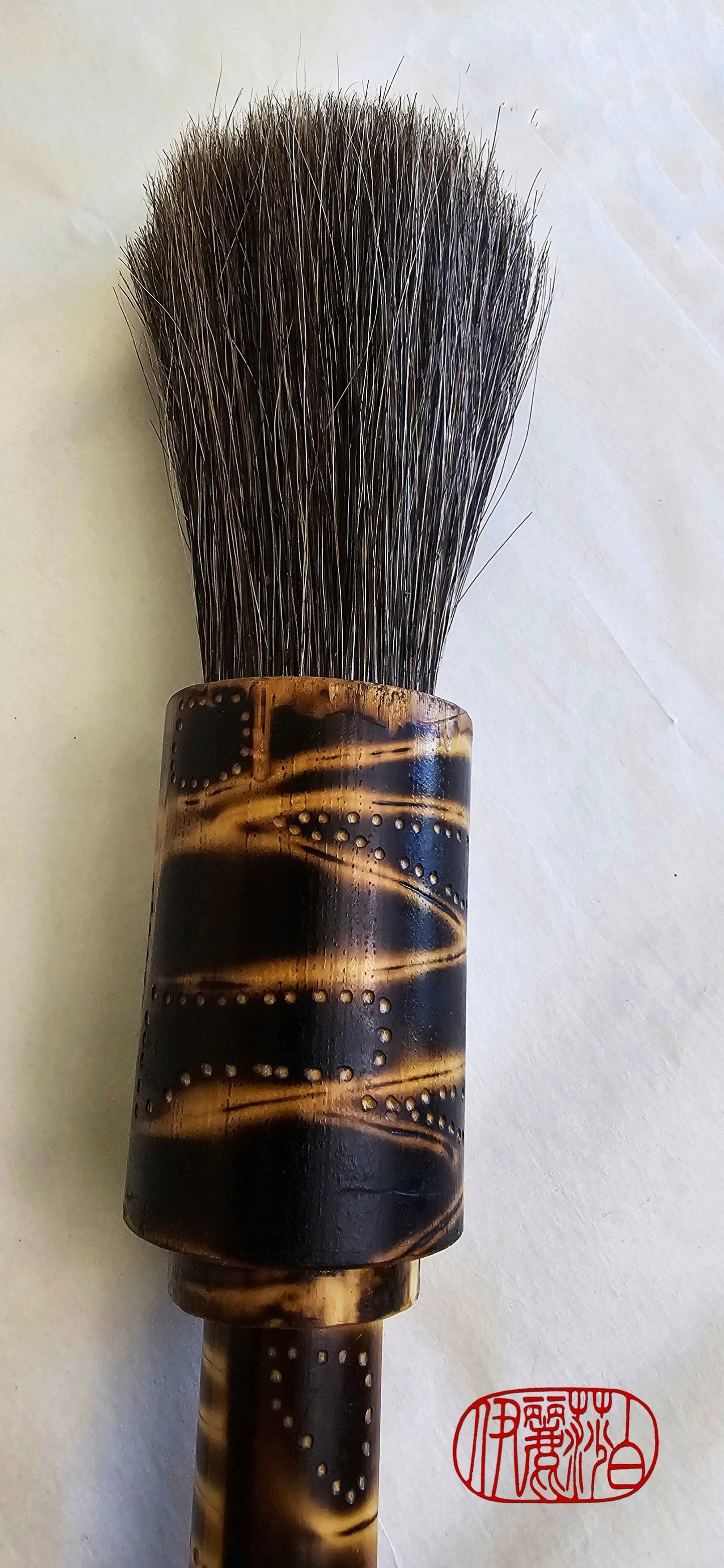 Bamboo Handled Sumi-e Brush with Premium Mixed Horsehair Paint Brush Elizabeth Schowachert Art