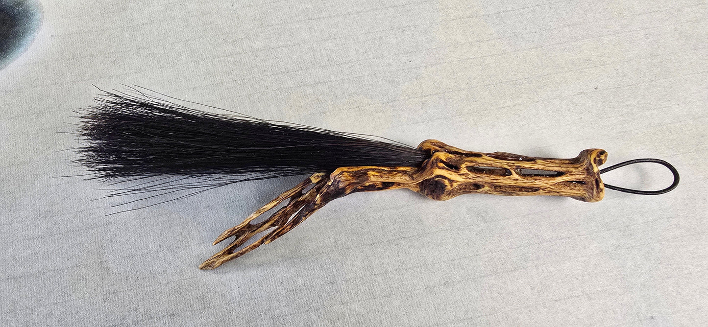 Black Horsehair Brush with Cholla Cactus Handle Elizabeth Schowachert Art
