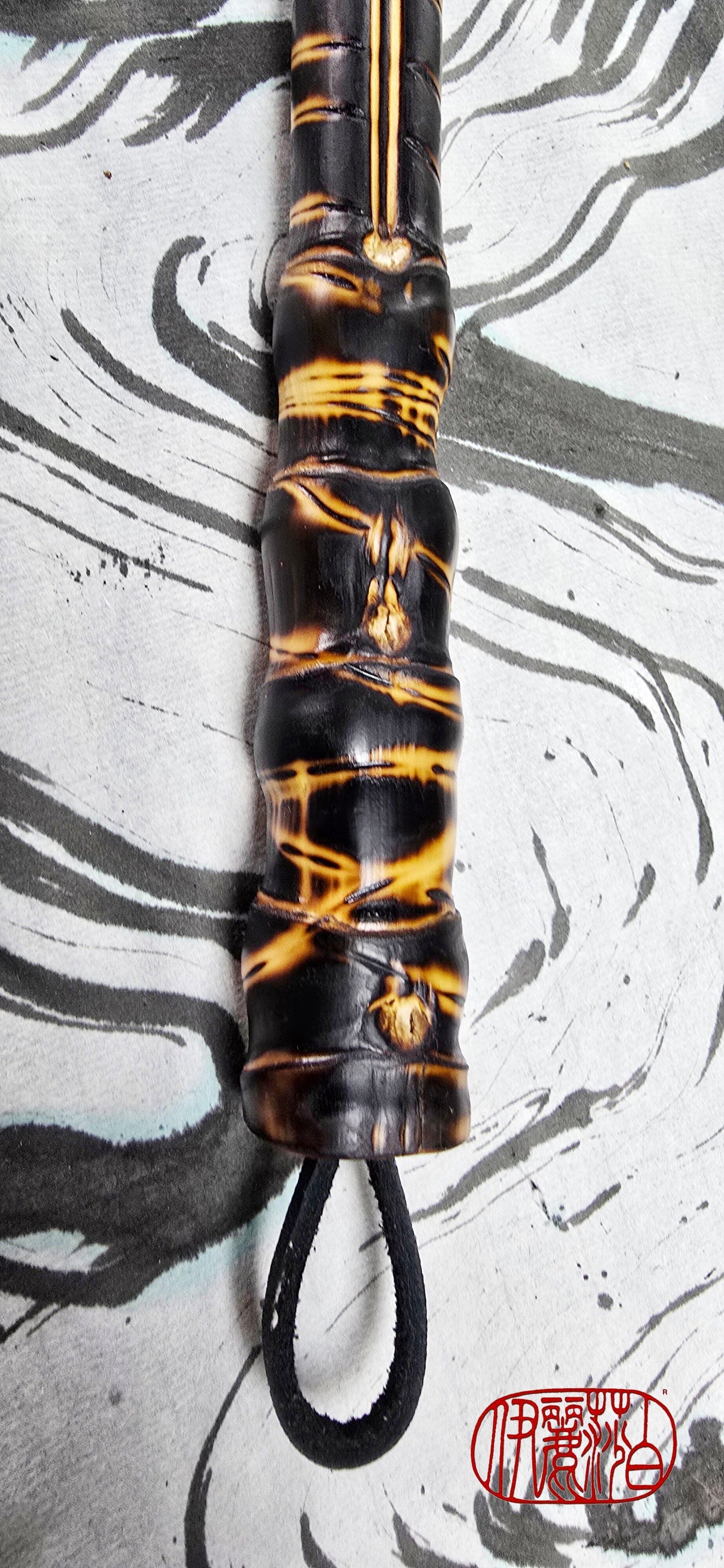 Black Horsehair Brush with Thrown Ceramic Ferrule &amp; Bamboo Handle Paintbrush Elizabeth Schowachert Art