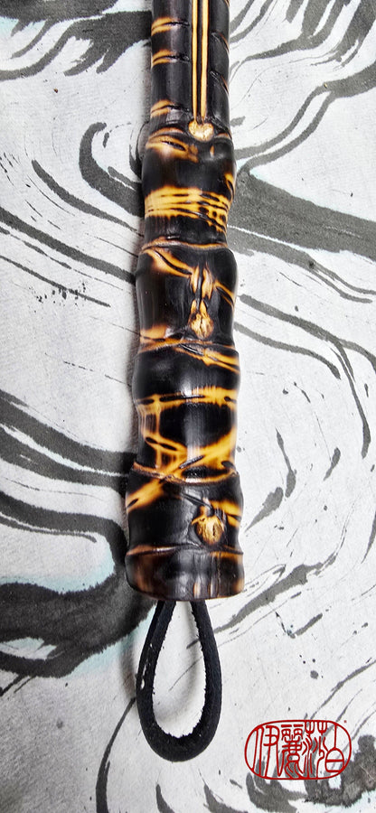 Black Horsehair Brush with Thrown Ceramic Ferrule &amp; Bamboo Handle Paintbrush Elizabeth Schowachert Art