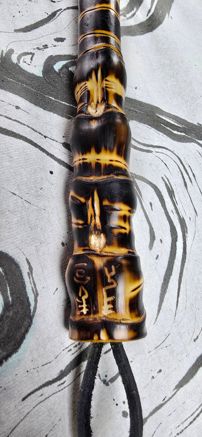 Black Horsehair Brush with Thrown Ceramic Ferrule &amp; Bamboo Handle Paintbrush Elizabeth Schowachert Art