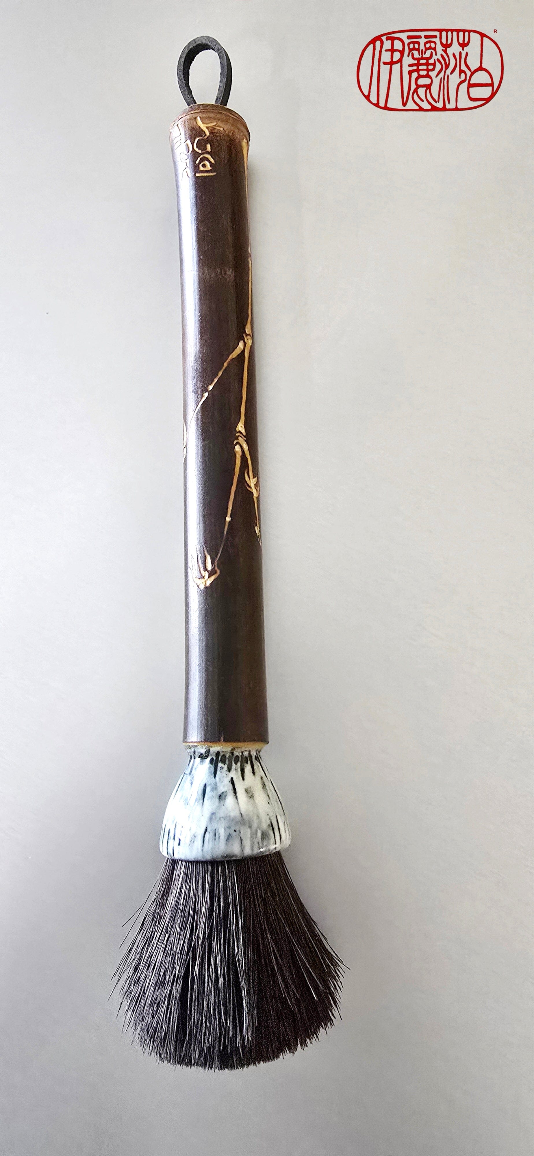 Blunt Cut Horsehair Paintbrush with Ceramic Ferrule Art & Crafting Tools Elizabeth Schowachert Art