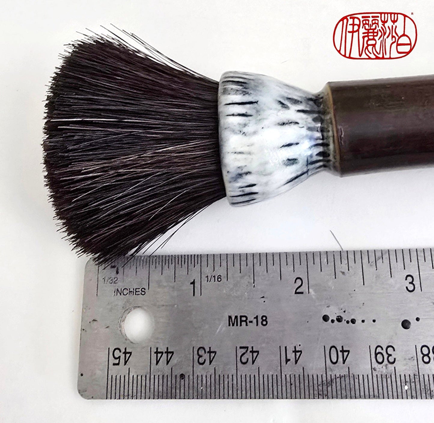 Blunt Cut Horsehair Paintbrush with Ceramic Ferrule Art & Crafting Tools Elizabeth Schowachert Art