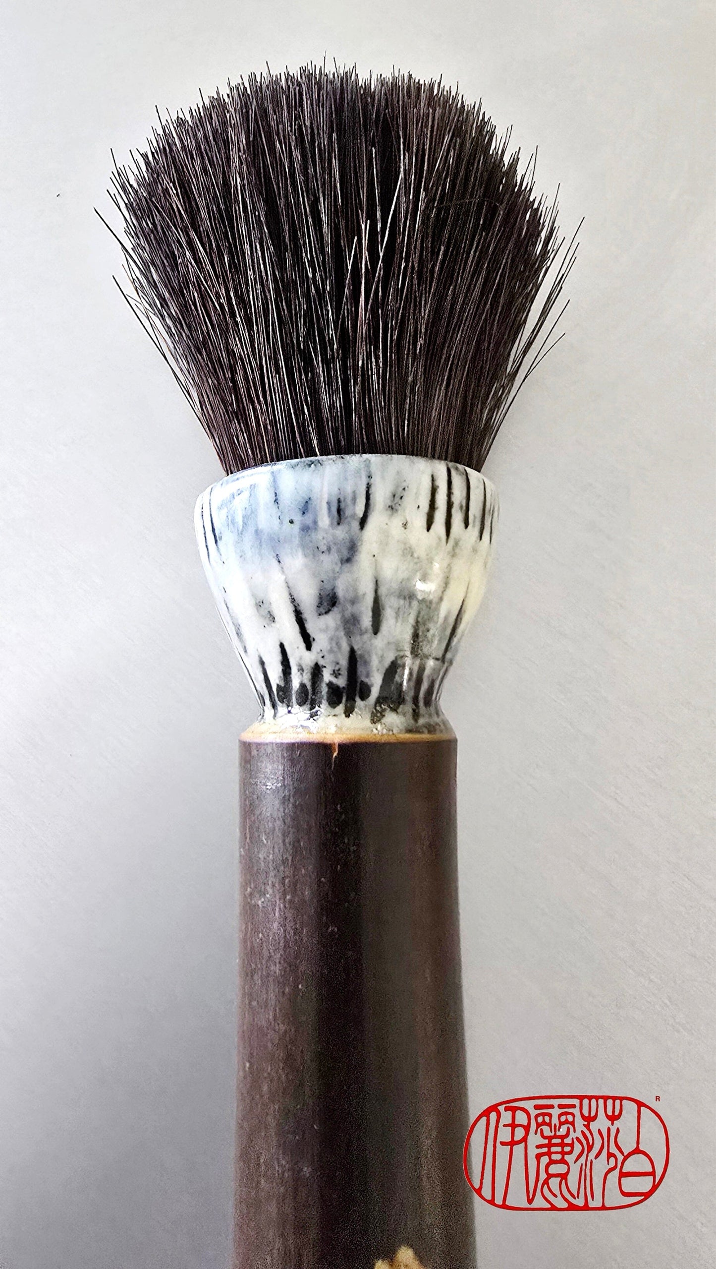 Blunt Cut Horsehair Paintbrush with Ceramic Ferrule Art & Crafting Tools Elizabeth Schowachert Art