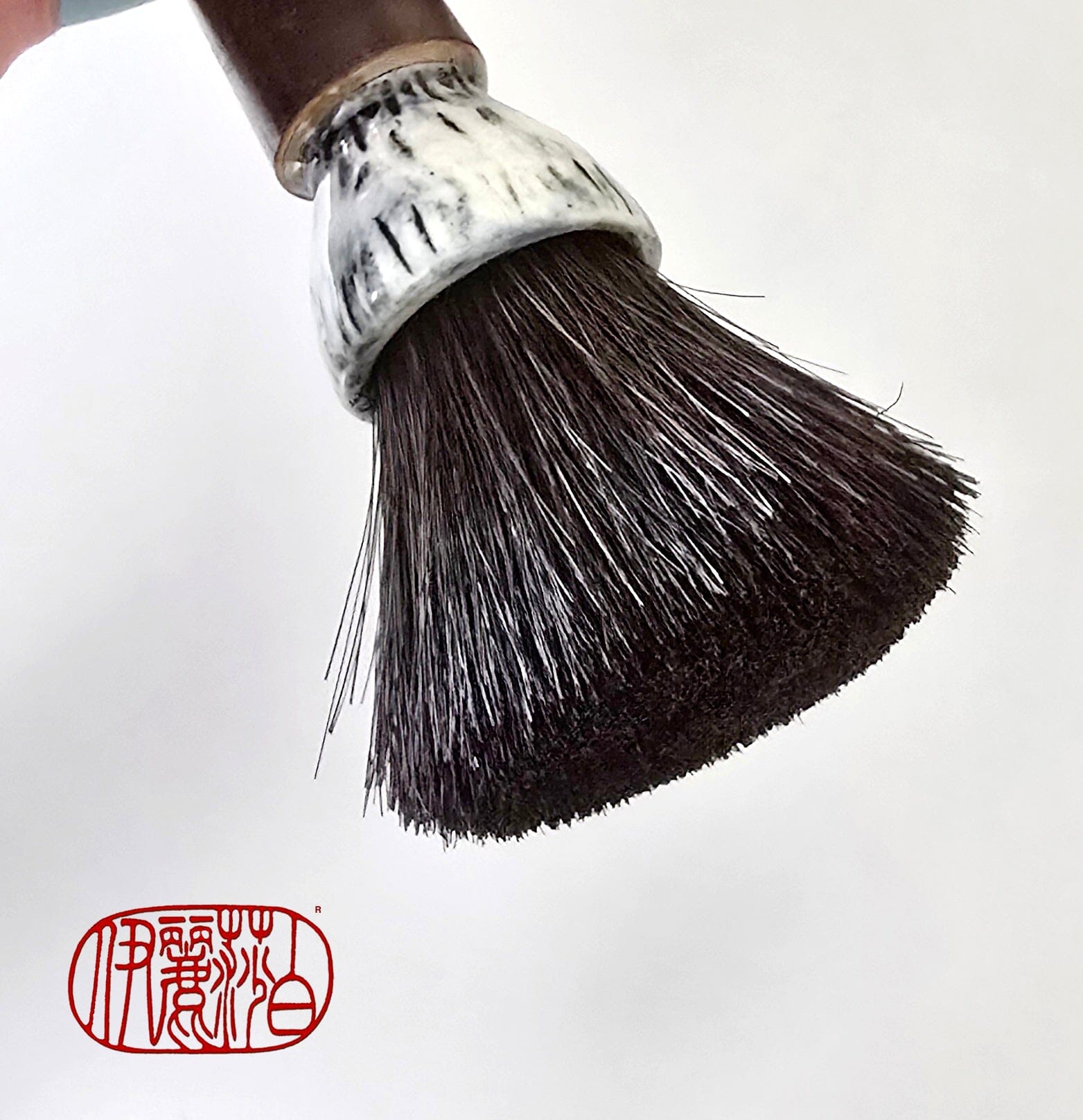 Blunt Cut Horsehair Paintbrush with Ceramic Ferrule Art & Crafting Tools Elizabeth Schowachert Art