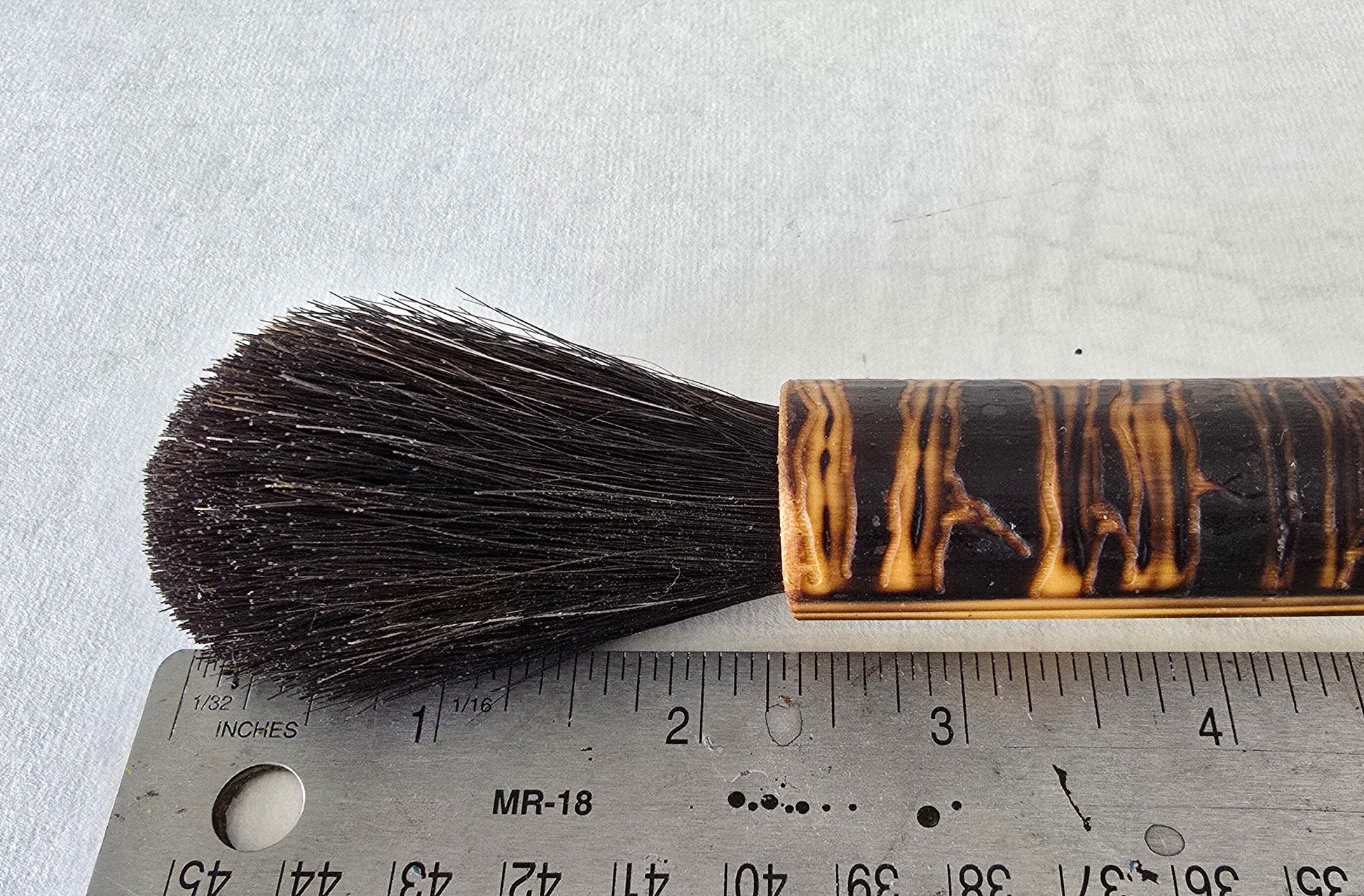 Coarse Black Horsehair Round Dome Brush – Bamboo Handle for Oil, Acrylic, and Ink Elizabeth Schowachert Art