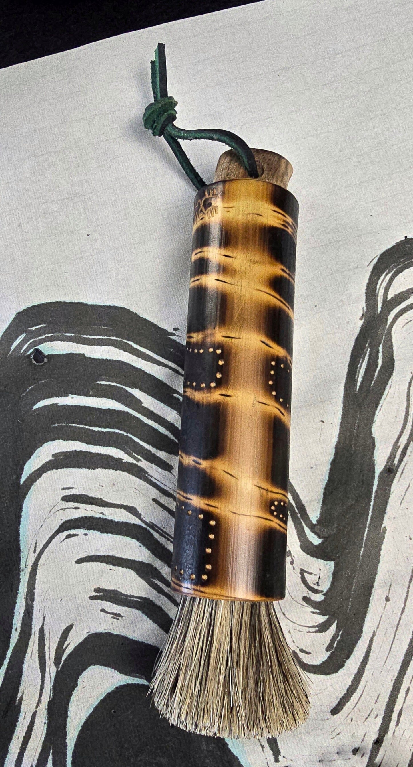 Coarse Horsehair Blunt Brush with Bamboo Handle Paintbrushes Elizabeth Schowachert Art