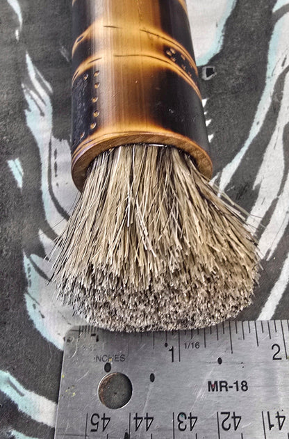 Coarse Horsehair Blunt Brush with Bamboo Handle Paintbrushes Elizabeth Schowachert Art